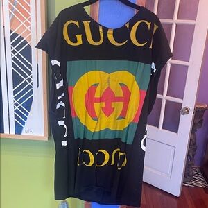 Gucci Multicolor Logo Long T-Shirt